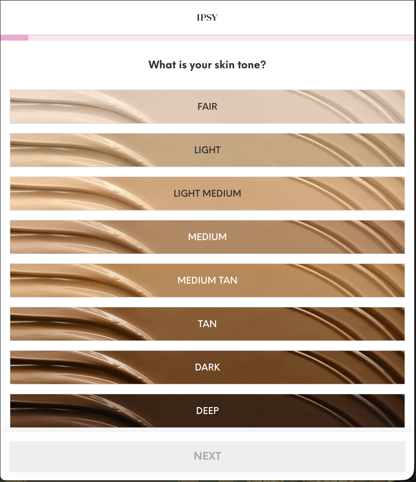 Quiz: What is your skin tone? — eight depth swatches